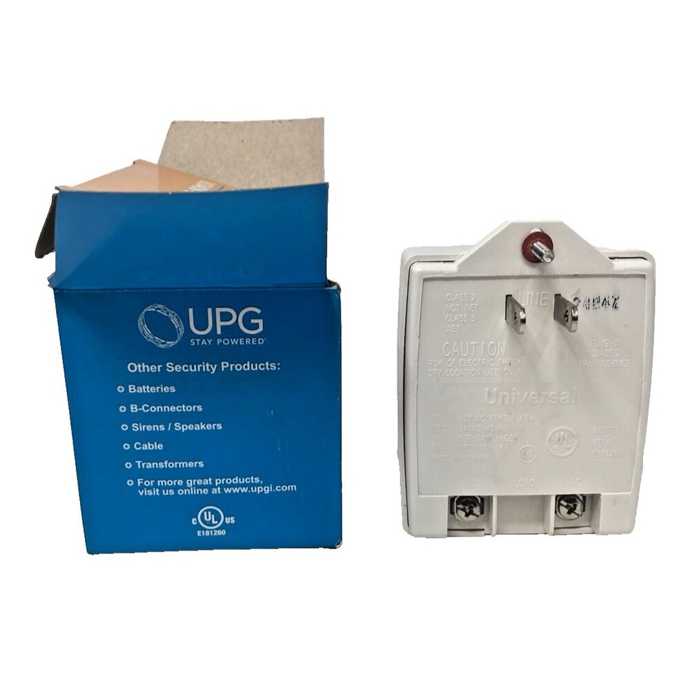 UPG UB2420W-L6 120V to 24V AC Step-Down Plug-In Power Transformer Type A 23.5VA